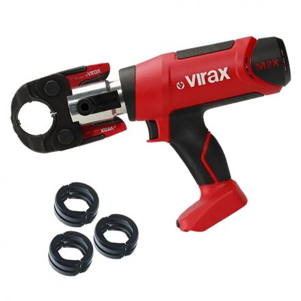 VIRAX VIPER® M2X présgép szett, présbetét szorító fogó + 3 db választható présbetét (Akku és töltő nélkül)