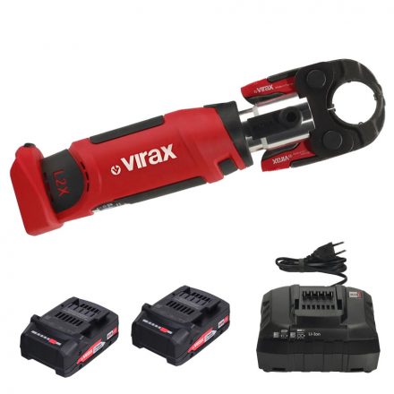 VIRAX VIPER® L2X Akkus kompakt présgép Bluetooth funkcióval + betétszorító pofa (2x18V/2,0Ah) (253571)